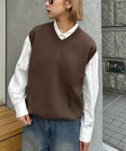 【チャオパニックティピー/CIAOPANIC TYPY】のワッペンニットベスト 人気、トレンドファッション・服の通販 founy(ファニー) ファッション Fashion レディースファッション WOMEN アウター Coat Outerwear トップス・カットソー Tops/Tshirt ニット Knit Tops ベスト/ジレ Gilets/Vests おすすめ Recommend インナー Inner シンプル Simple ジャケット Jacket ベスト Vest thumbnail ブラウン|ID: prp329100004179486 ipo3291000000028952826