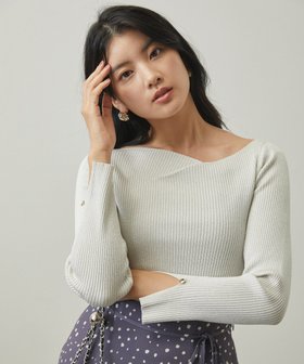 【プロポーション ボディドレッシング/PROPORTION BODY DRESSING】のニュアンスラメリブニット 24AW 人気、トレンドファッション・服の通販 founy(ファニー) ファッション Fashion レディースファッション WOMEN トップス・カットソー Tops/Tshirt ニット Knit Tops 2024年 2024 2024-2025秋冬・A/W Aw/Autumn/Winter/Fw/Fall/2024-2025 スリット Slit デコルテ Decolletage リブニット Rib Knit |ID:prp329100004179489