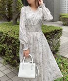 【クリア/clear】のウエストシャーリング花柄長袖ワンピース 人気、トレンドファッション・服の通販 founy(ファニー) ファッション Fashion レディースファッション WOMEN ワンピース Dress おすすめ Recommend カーディガン Cardigan シャーリング Shirring 長袖 Long Sleeve thumbnail OWH|ID: prp329100004179682 ipo3291000000029505668