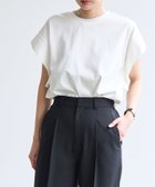 【コーエン/COEN】の【RONEL】クリアスムース切替フレンチスリーブカットソー OFF WHITE|ID: prp329100004180726 ipo3291000000029188933