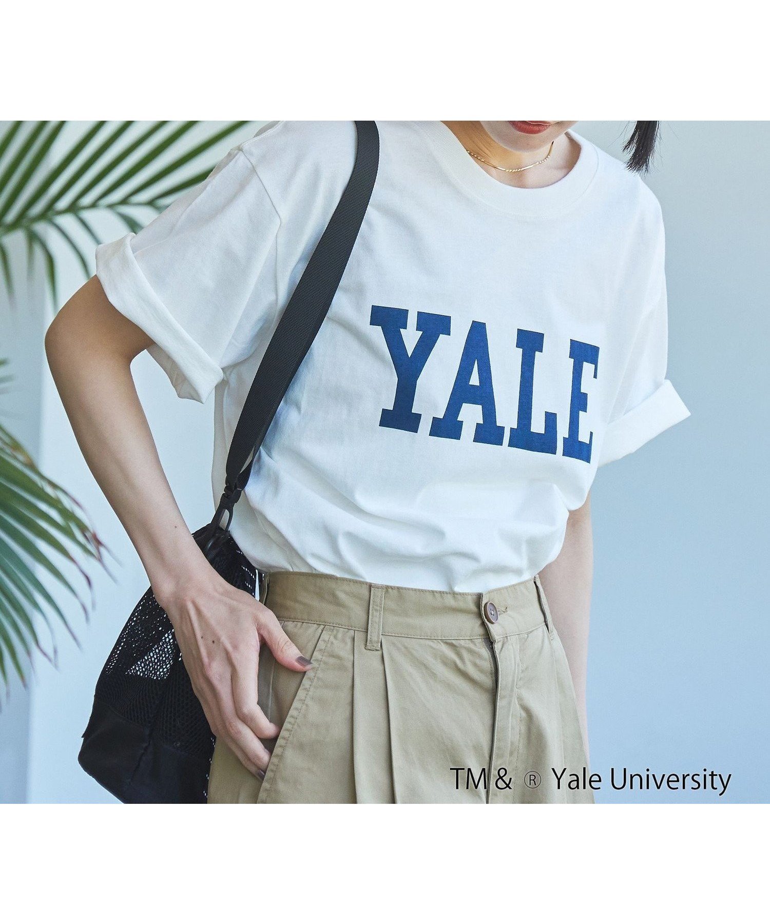 【コーエン/COEN】のYALE別注ロゴプリントバック刺繍Tシャツ 人気、トレンドファッション・服の通販 founy(ファニー) 　ファッション　Fashion　レディースファッション　WOMEN　トップス・カットソー　Tops/Tshirt　シャツ/ブラウス　Shirts/Blouses　ロング / Tシャツ　T-Shirts　バッグ　Bag　アイビー　Ivy　シンプル　Simple　プリント　Print　ベーシック　Basic　ボトム　Bottom　別注　Special Order　リラックス　Relax　ワンポイント　One Point　おすすめ　Recommend　 other-1|ID: prp329100004180771 ipo3291000000029189052