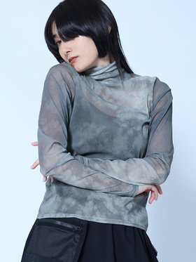 【ラシュッド/LASUD】のタイダイシアーチュールインナー 人気、トレンドファッション・服の通販 founy(ファニー) ファッション Fashion レディースファッション WOMEN インナー Inner スウェット Sweat ストレッチ Stretch 冬 Winter |ID:prp329100004180817