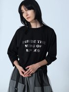 【ラシュッド/LASUD】のロングスリーブ箔ロゴカットソー 人気、トレンドファッション・服の通販 founy(ファニー) ファッション Fashion レディースファッション WOMEN トップス・カットソー Tops/Tshirt カットソー Cut and Sewn A/W・秋冬 Aw・Autumn/Winter・Fw・Fall-Winter インナー Inner スリーブ Sleeve プリント Print ベーシック Basic ロング Long 今季 This Season thumbnail ブラック|ID: prp329100004180819 ipo3291000000029167842