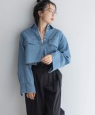 【ローリーズファーム/LOWRYS FARM】のデニムショートシャツ 人気、トレンドファッション・服の通販 founy(ファニー) ファッション Fashion レディースファッション WOMEN トップス・カットソー Tops/Tshirt シャツ/ブラウス Shirts/Blouses ショート Short デニム Denim バランス Balance パール Pearl ポケット Pocket ワイド Wide thumbnail ブルー85|ID: prp329100004180820 ipo3291000000028966524