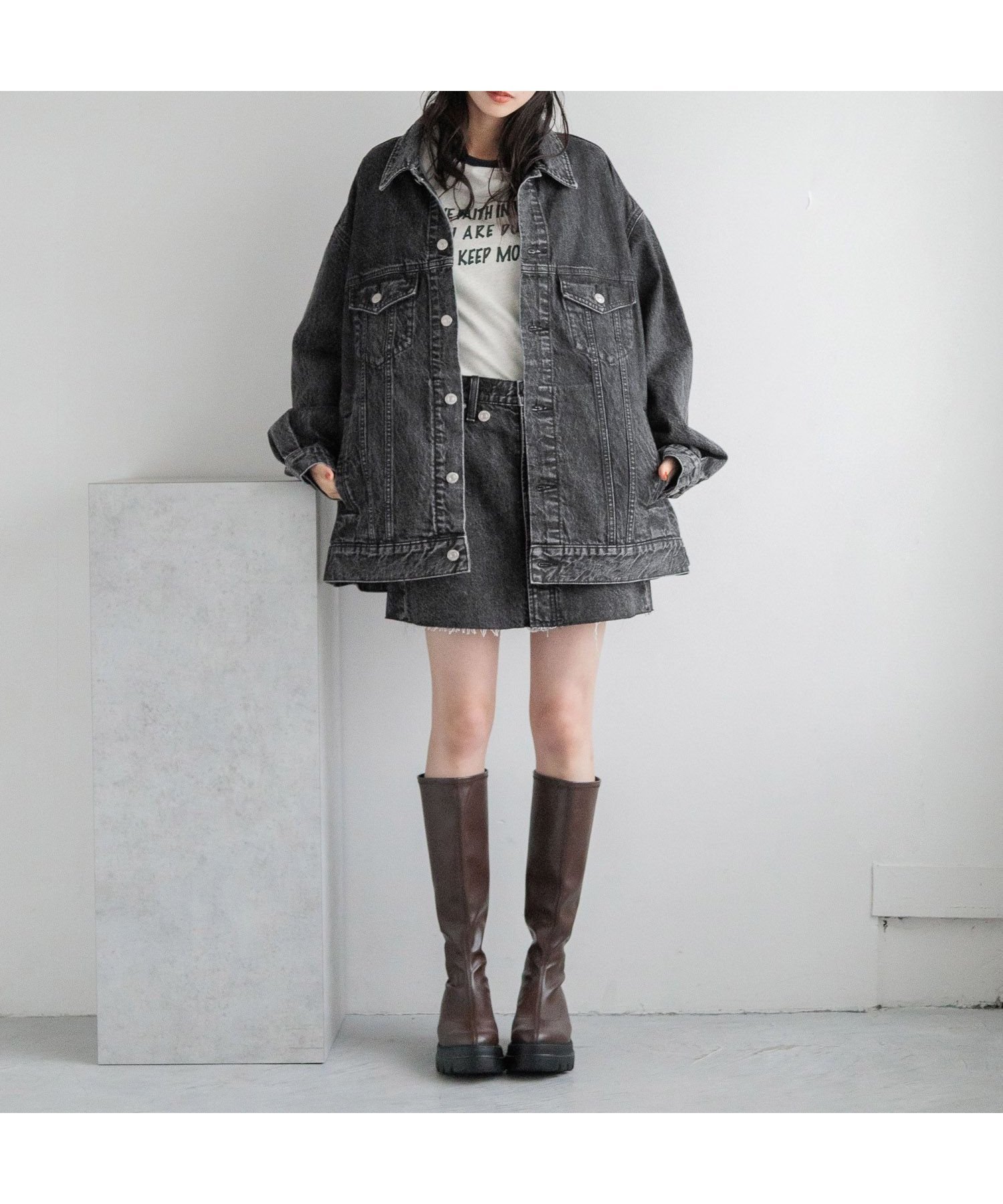 【ローリーズファーム/LOWRYS FARM】のCONE/BIGGジャン 人気、トレンドファッション・服の通販 founy(ファニー) 　ファッション　Fashion　レディースファッション　WOMEN　アウター　Coat Outerwear　A/W・秋冬　Aw・Autumn/Winter・Fw・Fall-Winter　ジャケット　Jacket　スウェット　Sweat　スリーブ　Sleeve　デニム　Denim　トレンド　Trend　バルーン　Balloon　フリンジ　Fringe　ヨーク　Yoke　定番　Standard　 other-1|ID: prp329100004180859 ipo3291000000028966701