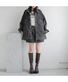 【ローリーズファーム/LOWRYS FARM】のCONE/BIGGジャン 人気、トレンドファッション・服の通販 founy(ファニー) ファッション Fashion レディースファッション WOMEN アウター Coat Outerwear A/W・秋冬 Aw・Autumn/Winter・Fw・Fall-Winter ジャケット Jacket スウェット Sweat スリーブ Sleeve デニム Denim トレンド Trend バルーン Balloon フリンジ Fringe ヨーク Yoke 定番 Standard thumbnail ブラック09|ID: prp329100004180859 ipo3291000000028966704