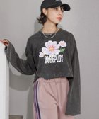 【ページボーイ/PAGEBOY】のフラワーダブルロゴロンT 人気、トレンドファッション・服の通販 founy(ファニー) ファッション Fashion レディースファッション WOMEN トップス・カットソー Tops/Tshirt ロング / Tシャツ T-Shirts ショート Short フラワー Flower プリント Print ボトム Bottom thumbnail ブラック09|ID: prp329100004180864 ipo3291000000028966730