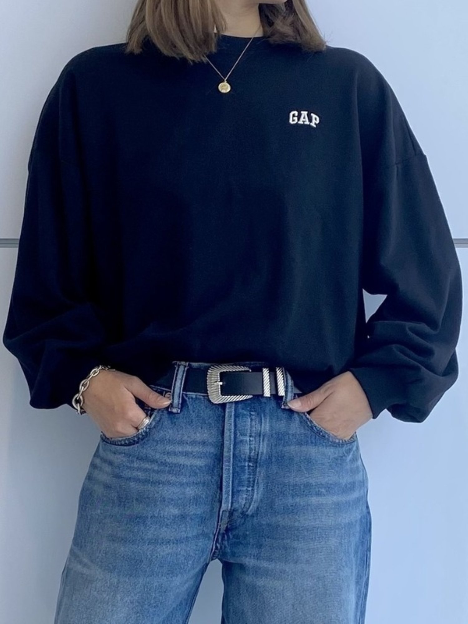 【ギャップ/GAP】のミニ GAPロゴスウェット・トレーナー インテリア・キッズ・メンズ・レディースファッション・服の通販 founy(ファニー) 　ファッション　Fashion　レディースファッション　WOMEN　トップス・カットソー　Tops/Tshirt　パーカ　Sweats　スウェット　Sweat　トレーナー　Trainer　ミックス　Mix　リラックス　Relax　TRUE_BLACK|ID: prp329100004181027 ipo3291000000029186540