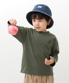 【デビロック/devirock / KIDS】の無地 ポケット付き クルーネック 長袖Tシャツ トップス 長袖Tシャツ ロンT Dオリーブ|ID: prp329100004181095 ipo3291000000029473005