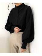 【ジュノア/JUNOAH】のスタンドカラーとろみシャツボリューム袖 人気、トレンドファッション・服の通販 founy(ファニー) ファッション Fashion レディースファッション WOMEN トップス・カットソー Tops/Tshirt シャツ/ブラウス Shirts/Blouses とろみ Thickness スタンド Stand thumbnail ブラック|ID: prp329100004181118 ipo3291000000029498995