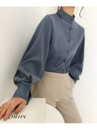 【ジュノア/JUNOAH】のスタンドカラーとろみシャツボリューム袖 人気、トレンドファッション・服の通販 founy(ファニー) ファッション Fashion レディースファッション WOMEN トップス・カットソー Tops/Tshirt シャツ/ブラウス Shirts/Blouses とろみ Thickness スタンド Stand thumbnail ブルーグレー|ID: prp329100004181118 ipo3291000000029498996