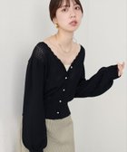 【ナチュラルクチュール/natural couture】の【WEB限定】メッシュ編みクリア釦長袖カーデ 人気、トレンドファッション・服の通販 founy(ファニー) ファッション Fashion レディースファッション WOMEN トップス・カットソー Tops/Tshirt 2024年 2024 2024-2025秋冬・A/W Aw/Autumn/Winter/Fw/Fall/2024-2025 おすすめ Recommend インナー Inner カーディガン Cardigan キャミソール Camisole キャミワンピース Cami Dress スカラップ Scalloped ダウン Down デニム Denim ノースリーブ No Sleeve フェミニン Feminine ポケット Pocket メッシュ Mesh 人気 Popularity 羽織 Haori 長袖 Long Sleeve thumbnail ブラック|ID: prp329100004181143 ipo3291000000028968084