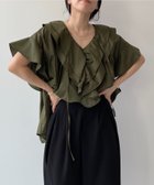 【その他のブランド/Other】の襟付きハーフフリルブラウス khaki|ID: prp329100004181183 ipo3291000000028968289