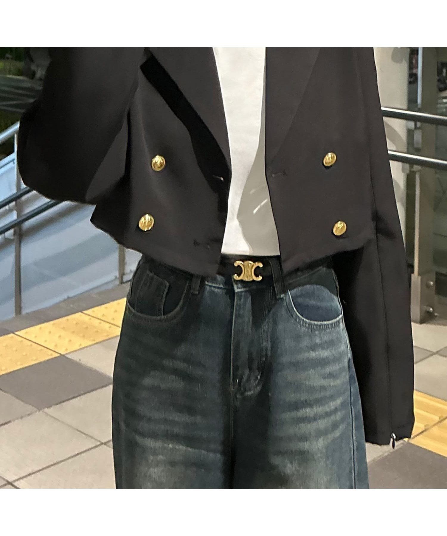 【ジュノア/JUNOAH】のゴールド釦2wayショートジャケット 人気、トレンドファッション・服の通販 founy(ファニー) 　ファッション　Fashion　レディースファッション　WOMEN　アウター　Coat Outerwear　ジャケット　Jackets　ショート　Short　ジャケット　Jacket　チェック　Check　無地　Plain Color　 other-1|ID: prp329100004181433 ipo3291000000028969533