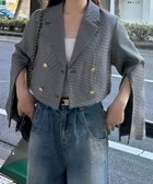 【ジュノア/JUNOAH】のゴールド釦2wayショートジャケット 人気、トレンドファッション・服の通販 founy(ファニー) ファッション Fashion レディースファッション WOMEN アウター Coat Outerwear ジャケット Jackets ショート Short ジャケット Jacket チェック Check 無地 Plain Color thumbnail チャコール|ID: prp329100004181433 ipo3291000000028969538