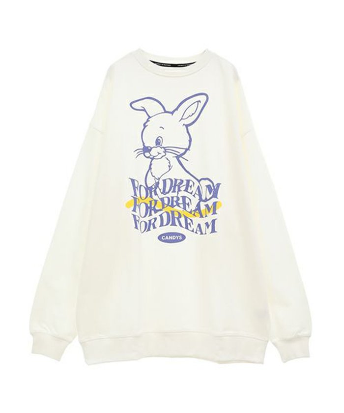 【キャンディストリッパー/Candy Stripper】のCANDYS BUNNY SWEAT ONE-PIECE インテリア・キッズ・メンズ・レディースファッション・服の通販 founy(ファニー) https://founy.com/ ファッション Fashion レディースファッション WOMEN トップス・カットソー Tops/Tshirt パーカ Sweats スウェット Sweat グラフィック Graphic プリント Print |ID: prp329100004182004 ipo3291000000028971580