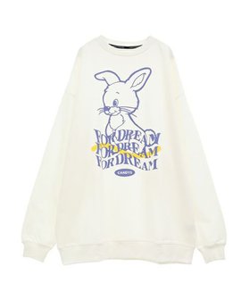 【キャンディストリッパー/Candy Stripper】のCANDYS BUNNY SWEAT ONE-PIECE 人気、トレンドファッション・服の通販 founy(ファニー) ファッション Fashion レディースファッション WOMEN トップス・カットソー Tops/Tshirt パーカ Sweats スウェット Sweat グラフィック Graphic プリント Print |ID:prp329100004182004