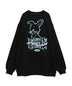 【キャンディストリッパー/Candy Stripper】のCANDYS BUNNY SWEAT ONE-PIECE 人気、トレンドファッション・服の通販 founy(ファニー) ファッション Fashion レディースファッション WOMEN トップス・カットソー Tops/Tshirt パーカ Sweats スウェット Sweat グラフィック Graphic プリント Print thumbnail BLACK|ID: prp329100004182004 ipo3291000000028971583