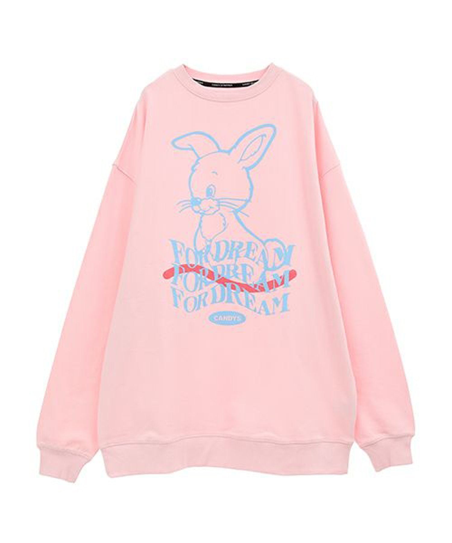 【キャンディストリッパー/Candy Stripper】のCANDYS BUNNY SWEAT ONE-PIECE インテリア・キッズ・メンズ・レディースファッション・服の通販 founy(ファニー) 　ファッション　Fashion　レディースファッション　WOMEN　トップス・カットソー　Tops/Tshirt　パーカ　Sweats　スウェット　Sweat　グラフィック　Graphic　プリント　Print　PINK|ID: prp329100004182004 ipo3291000000028971584