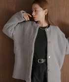 【サニーレーベル/Sonny Label / URBAN RESEARCH】のダブルフェイスバイカラーカーディガン 人気、トレンドファッション・服の通販 founy(ファニー) ファッション Fashion レディースファッション WOMEN トップス・カットソー Tops/Tshirt カーディガン Cardigans 2024年 2024 2024-2025秋冬・A/W Aw/Autumn/Winter/Fw/Fall/2024-2025 A/W・秋冬 Aw・Autumn/Winter・Fw・Fall-Winter 冬 Winter インナー Inner カーディガン Cardigan フェザー Feather メタル Metal ワイド Wide 羽織 Haori thumbnail ライトグレー|ID: prp329100004182321 ipo3291000000028972942