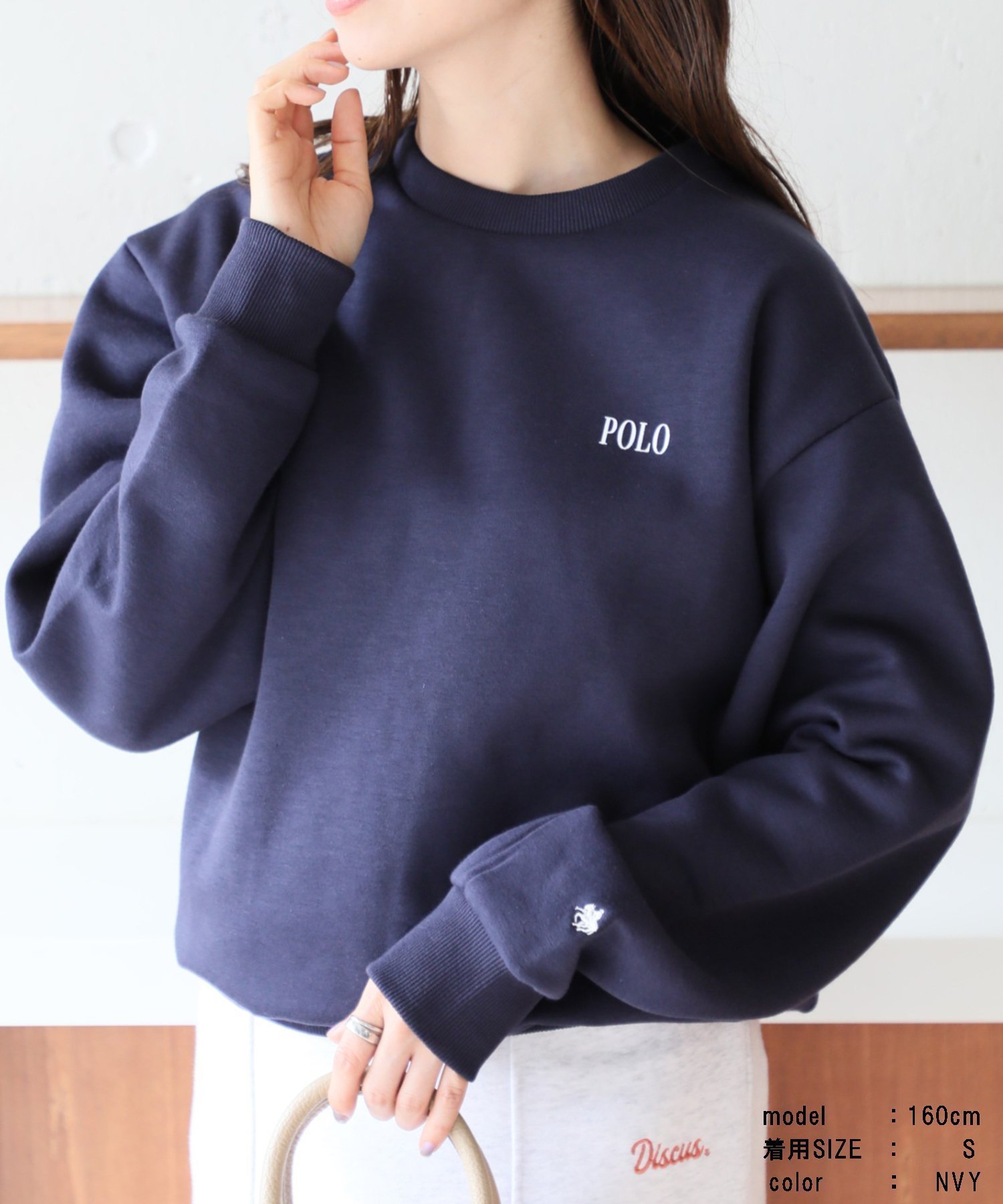 【その他のブランド/Other】のPOLO BCS/【SETUP7別注!】Mini POLO buck fleece crew neck sweat ミニポロバックフリースクルーネックスウェット トレーナー ワンポイントロゴ 裏起毛 長袖 インテリア・キッズ・メンズ・レディースファッション・服の通販 founy(ファニー) 　ファッション　Fashion　レディースファッション　WOMEN　トップス・カットソー　Tops/Tshirt　パーカ　Sweats　スウェット　Sweat　バッグ　Bag　インナー　Inner　厚底　Platforms　カーゴパンツ　Cargo Pants　キャップ　Cap　シンプル　Simple　ジャケット　Jacket　スニーカー　Sneakers　セットアップ　Set Up　デニム　Denim　トレンド　Trend　トレーナー　Trainer　長袖　Long Sleeve　別注　Special Order　リラックス　Relax　ロング　Long　ワンポイント　One Point　再入荷　Restock/Back In Stock/Re Arrival　エレガント 上品　Elegant　スマホショルダーバッグ　Smartphone Shoulder Bag　NVY|ID: prp329100004182373 ipo3291000000029464402