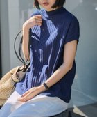 【コーエン/COEN】のUSAコットンハイネックフレンチスリーブワイドリブTシャツ NAVY|ID: prp329100004182497 ipo3291000000029092020