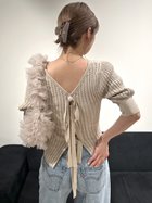 【スナイデル/SNIDEL】のバックオープンリボンニットTOPS 人気、トレンドファッション・服の通販 founy(ファニー) ファッション Fashion レディースファッション WOMEN トップス・カットソー Tops/Tshirt ニット Knit Tops おすすめ Recommend インナー Inner コンパクト Compact ストレート Straight ボーダー Border リボン Ribbon 半袖 Short Sleeve 春 Spring thumbnail IVR[003]|ID: prp329100004182498 ipo3291000000028973755