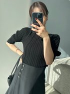 【スナイデル/SNIDEL】のバックオープンリボンニットTOPS 人気、トレンドファッション・服の通販 founy(ファニー) ファッション Fashion レディースファッション WOMEN トップス・カットソー Tops/Tshirt ニット Knit Tops おすすめ Recommend インナー Inner コンパクト Compact ストレート Straight ボーダー Border リボン Ribbon 半袖 Short Sleeve 春 Spring thumbnail BLK[009]|ID: prp329100004182498 ipo3291000000028973756