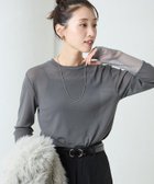 【フリークスストア/FREAK'S STORE】のパワーメッシュ 袖口 シアー ラメ 切り替え トップス【限定展開】 24AW チャコールグレー|ID: prp329100004182546 ipo3291000000028974010