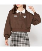 【イング/INGNI】のハーフZIP衿付ショート裏毛TOPs 人気、トレンドファッション・服の通販 founy(ファニー) ファッション Fashion レディースファッション WOMEN トップス・カットソー Tops/Tshirt ショート Short ハーフ Half thumbnail ブラウン|ID: prp329100004182635 ipo3291000000028974461