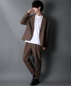 【シトリー/SITRY / MEN】のSITRY/セットアップ メンズ ポリトロ テーラード ジャケット テーパードパンツ ライトブラウン|ID: prp329100004184142 ipo3291000000029548061