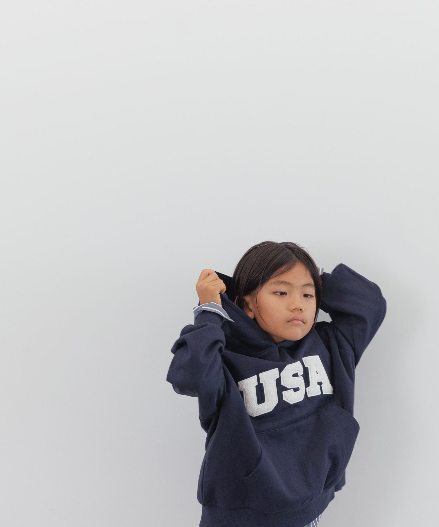 【ローリーズファーム/LOWRYS FARM / KIDS】のUSAロゴフーディ 人気、トレンドファッション・服の通販 founy(ファニー) 　ファッション　Fashion　キッズファッション　KIDS　おすすめ　Recommend　デニム　Denim　プリーツ　Pleats　 other-1|ID: prp329100004184337 ipo3291000000029531388