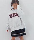 【ローリーズファーム/LOWRYS FARM / KIDS】のUSAロゴフーディ 人気、トレンドファッション・服の通販 founy(ファニー) ファッション Fashion キッズファッション KIDS おすすめ Recommend デニム Denim プリーツ Pleats thumbnail ライトグレー12|ID: prp329100004184337 ipo3291000000029531390