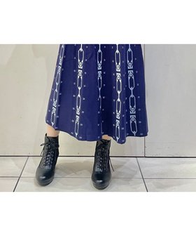 【アクシーズファム/axes femme】のチェーン柄フレアスカート 人気、トレンドファッション・服の通販 founy(ファニー) ファッション Fashion レディースファッション WOMEN スカート Skirt Aライン/フレアスカート Flared A-Line Skirts エレガント 上品 Elegant カーディガン Cardigan シューズ Shoes シンプル Simple ジャケット Jacket スニーカー Sneakers ダウン Down チェーン Chain バレエ Ballet フレア Flare |ID:prp329100004184670