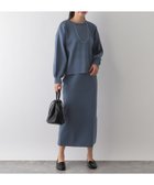 【その他のブランド/Other】の軽やかニットセットアップ/129718 人気、トレンドファッション・服の通販 founy(ファニー) ファッション Fashion レディースファッション WOMEN トップス・カットソー Tops/Tshirt ニット Knit Tops ショルダー Shoulder スウェット Sweat スリット Slit セットアップ Set Up デニム Denim ドロップ Drop エレガント 上品 Elegant thumbnail くすみブルー86|ID: prp329100004184949 ipo3291000000028992869