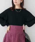 【ナチュラルクチュール/natural couture】のもちもちワイドリブぽわ袖ニット ブラック|ID: prp329100004185083 ipo3291000000028993574