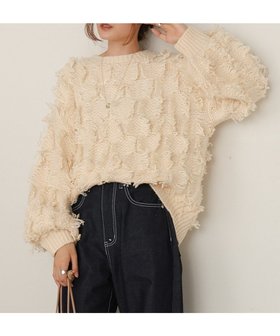 【バブ ブージュルード/Bab Bou Jeloud】のフリンジニットトップス 人気、トレンドファッション・服の通販 founy(ファニー) ファッション Fashion レディースファッション WOMEN トップス・カットソー Tops/Tshirt ニット Knit Tops おすすめ Recommend インナー Inner サテン Satin シンプル Simple ジーンズ Jeans スラックス Slacks ティアードスカート Tiered Skirt フェミニン Feminine フリンジ Fringe ボトム Bottom 防寒 Cold Protection |ID:prp329100004185107