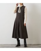 【メルローズ クレール/MELROSE claire】のスリーブレスワンピース 人気、トレンドファッション・服の通販 founy(ファニー) ファッション Fashion レディースファッション WOMEN ワンピース Dress フロント Front thumbnail ブラウン|ID: prp329100004185126 ipo3291000000028993782