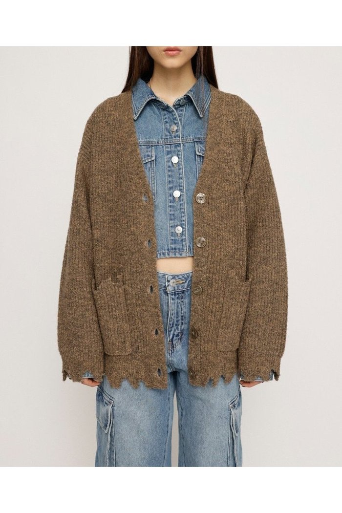 【スライ/SLY】のWOOL MIX DAMAGED LOOSE カーディガン インテリア・キッズ・メンズ・レディースファッション・服の通販 founy(ファニー) https://founy.com/ ファッション Fashion レディースファッション WOMEN トップス・カットソー Tops/Tshirt カーディガン Cardigans おすすめ Recommend カットオフ Cut Off カットソー Cut And Sew カーディガン Cardigan キャミソール Camisole シンプル Simple ジャケット Jacket ダメージ Damage |ID: prp329100004185127 ipo3291000000028993784