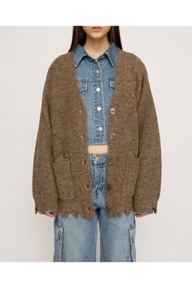 【スライ/SLY】のWOOL MIX DAMAGED LOOSE カーディガン 人気、トレンドファッション・服の通販 founy(ファニー) ファッション Fashion レディースファッション WOMEN トップス・カットソー Tops/Tshirt カーディガン Cardigans おすすめ Recommend カットオフ Cut Off カットソー Cut And Sew カーディガン Cardigan キャミソール Camisole シンプル Simple ジャケット Jacket ダメージ Damage |ID:prp329100004185127