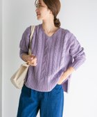 【アーバンリサーチ ドアーズ/URBAN RESEARCH DOORS】のハミルトンウールアラン柄プルオーバー PURPLE|ID: prp329100004185161 ipo3291000000028993958