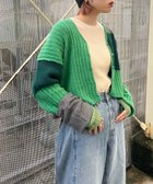 【ケービーエフ/KBF / URBAN RESEARCH】のパッチワークニットカーディガン 人気、トレンドファッション・服の通販 founy(ファニー) ファッション Fashion レディースファッション WOMEN トップス・カットソー Tops/Tshirt ニット Knit Tops カーディガン Cardigans 2024年 2024 2024-2025秋冬・A/W Aw/Autumn/Winter/Fw/Fall/2024-2025 A/W・秋冬 Aw・Autumn/Winter・Fw・Fall-Winter 冬 Winter インナー Inner カーディガン Cardigan ショート Short タンク Tank デニム Denim ワイド Wide 羽織 Haori thumbnail GREEN MIX|ID: prp329100004185235 ipo3291000000028994411