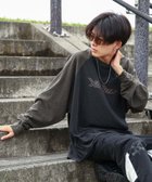 【ジップファイブ/ZIP FIVE】のピグメント加工ヴィンテージ風ロゴラグランルーズシルエットロンT NAVY×BLK|ID: prp329100004185298 ipo3291000000028994724