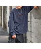 【ジップファイブ/ZIP FIVE】のピグメント加工ヴィンテージ風ロゴラグランルーズシルエットロンT NAVY|ID: prp329100004185298 ipo3291000000028994728