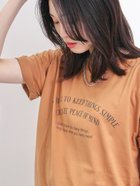 【サマンサモスモス/Samansa Mos2】のロゴプリントチュニックTシャツ オレンジ|ID: prp329100004185349 ipo3291000000028995008