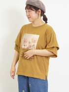 【サマンサモスモス/Samansa Mos2】の転写プリント袖タックTシャツ 人気、トレンドファッション・服の通販 founy(ファニー) ファッション Fashion レディースファッション WOMEN トップス・カットソー Tops/Tshirt シャツ/ブラウス Shirts/Blouses ロング / Tシャツ T-Shirts おすすめ Recommend スリット Slit プリント Print thumbnail キャメル|ID: prp329100004185361 ipo3291000000028995069