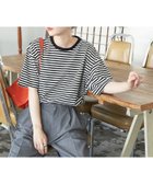 【フリークスストア/FREAK'S STORE】のビッグシルエット カラーボーダー 半袖 Tシャツ【WEB限定】 24SS 人気、トレンドファッション・服の通販 founy(ファニー) ファッション Fashion レディースファッション WOMEN トップス・カットソー Tops/Tshirt シャツ/ブラウス Shirts/Blouses ロング / Tシャツ T-Shirts 2024年 2024 2024春夏・S/S Ss,Spring/Summer,2024 S/S・春夏 Ss・Spring/Summer ビッグ Big ベーシック Basic ボーダー Border 半袖 Short Sleeve 吸水 Water Absorption 夏 Summer thumbnail ブラック×オフホワイト|ID: prp329100004185392 ipo3291000000028995219