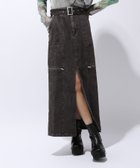 【ハレ/HARE】のカットアウトナロースカート 人気、トレンドファッション・服の通販 founy(ファニー) ファッション Fashion レディースファッション WOMEN スカート Skirt おすすめ Recommend クール Cool ジップ Zip スウェット Sweat スリット Slit センター Center メタル Metal thumbnail デニム10|ID: prp329100004186183 ipo3291000000029004204