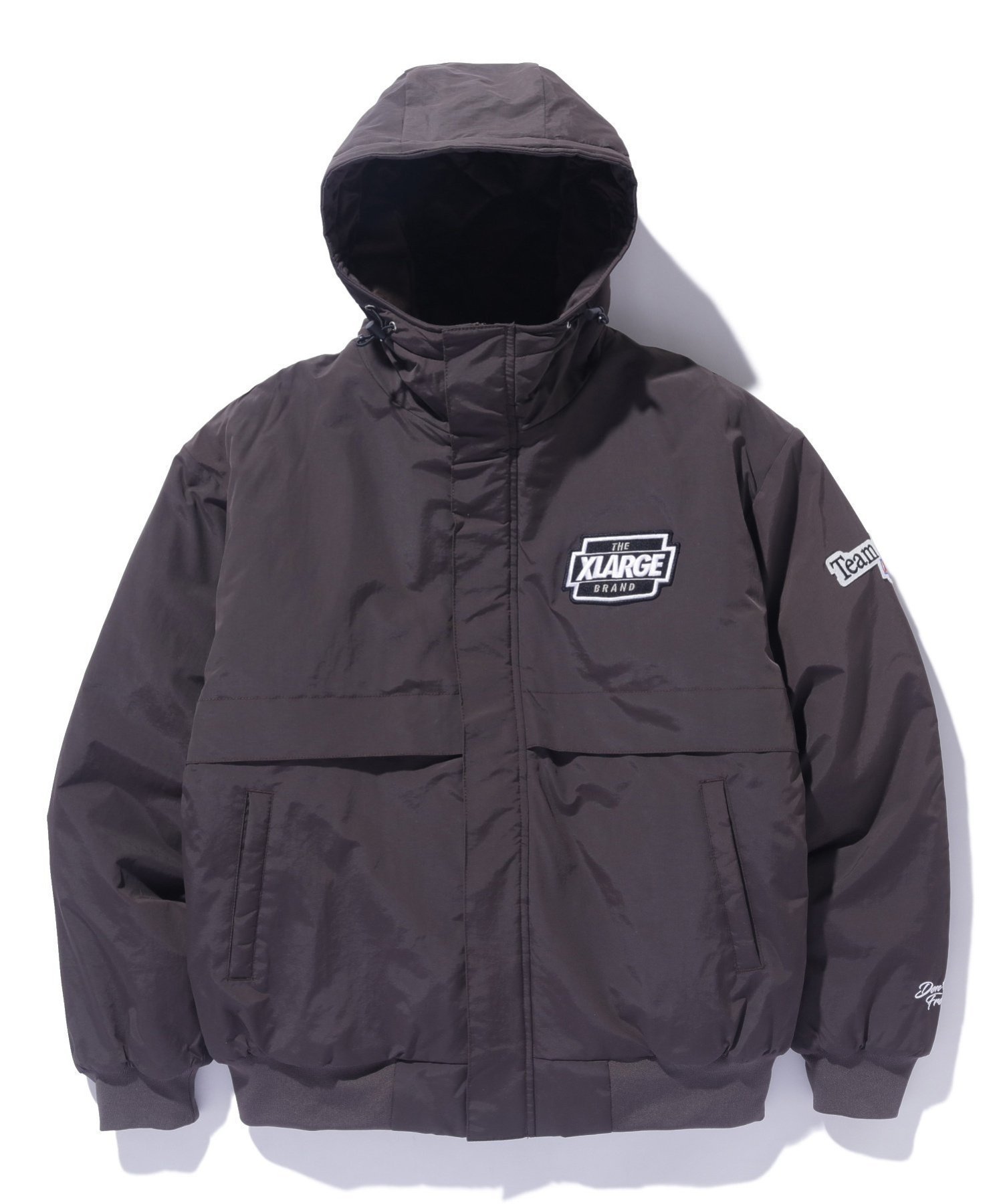 【エクストララージ/XLARGE / MEN】のNYLON PUFFER JACKET インテリア・キッズ・メンズ・レディースファッション・服の通販 founy(ファニー) 　ファッション　Fashion　メンズファッション　MEN　グラフィック　Graphic　フロント　Front　人気　Popularity　BROWN|ID: prp329100004186626 ipo3291000000029488018