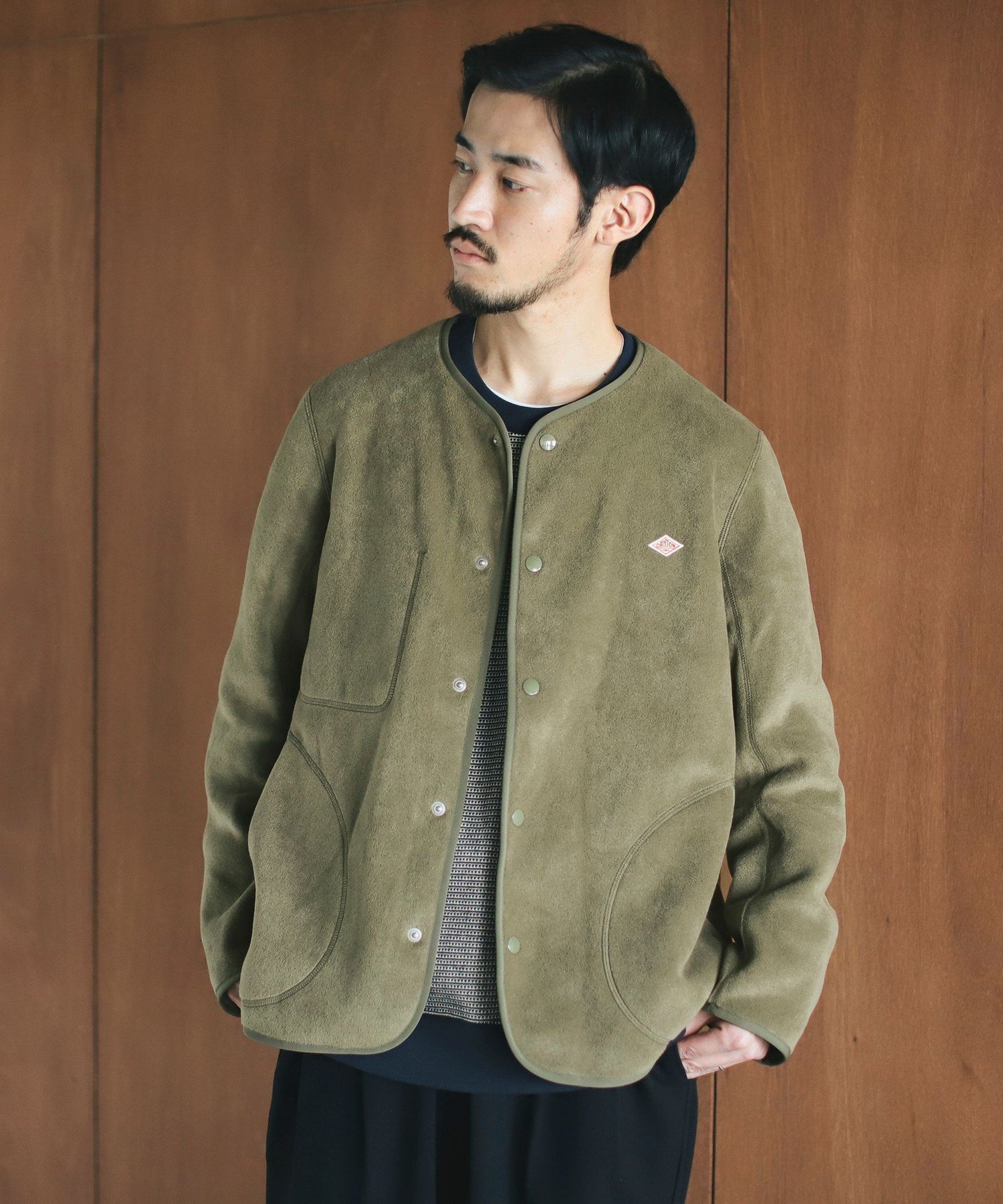 【ビーミングライフストア/B:MING LIFE STORE / MEN】のDANTON / ノーカラー フリース カーディガン スウェット 24AW インテリア・キッズ・メンズ・レディースファッション・服の通販 founy(ファニー) 　ファッション　Fashion　メンズファッション　MEN　カーディガン　Cardigan　軽量　Lightweight　シンプル　Simple　ジャケット　Jacket　スウェット　Sweat　トレンド　Trend　定番　Standard　人気　Popularity　ハイネック　High Neck　バランス　Balance　パイピング　Piping　フィット　Fit　ポケット　Pocket　ラウンド　Round　ワーク　Work　A/W・秋冬　Aw・Autumn/Winter・Fw・Fall-Winter　2024年　2024　2024-2025秋冬・A/W　Aw/Autumn/Winter/Fw/Fall/2024-2025　KHAKI|ID: prp329100004186670 ipo3291000000029517583